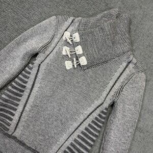 Decaprio USA Sweater Mens 2XL Gray Knit Toggle High Collar Made In Turkey